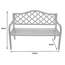 GaoF Panchine da Giardino per terrazza all'aperto Panchine da Parco per Il Tempo Libero, panchina da Cortile in Alluminio pressofuso Resistente alle intemperie, Comoda Panca a 2 posti con Schienale e