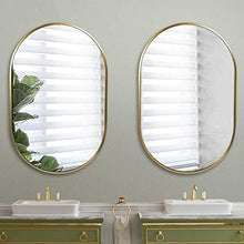 LLG Household Items& Specchio for Il Trucco Parete Specchi for Il Salone d'oro, d'oro Elliptical Mirror Bathroom Specchio a Parete Grooming Specchio Bagno Specchio