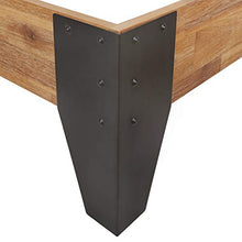 Tidyard Giroletto in Massello di Acacia Finitura Spazzolata 160x200 cm/180x200 cm/200x200 cm,Legno Massello di Acacia/Facile da Montare/Stabile e Durevole,Disponibile in Diverse Misure