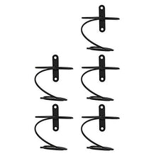 SODIAL 5Pack Portabottiglie da Parete Semplice per Bottiglia Singola, Espositore per Bottiglie di Vino, Portabottiglie da Appendere nel Metallo