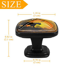 Silhouette leopardo 4 PCS Pomelli per Porta, Pomolo per Mobile, Pomelli per Mobili con Viti, Maniglia per Armadietto, Pomelli per Porta, Pomelli per Cassetti per Porta, Armadio, Cassetto e Credenza