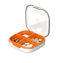 Astuccio portapillole, portapillole, portapillole, 4/6 scomparti, visibile e trasparente, scomparto portatile per pillole diviso, porta medicinali per uso quotidiano/viaggio
