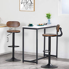 Sgabelli Bar Vintage industriale Sgabello Bar alto sgabello girevole da bar regolabile Legno Sgabelli da bar per la casa industrial Sedia da bar da cucina con schienale legno 180kg