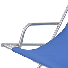 vidaXL Sedie Sdraio Reclinabili 2 pz Blu Acciaio 69x61x94cm Lettino Prendisole