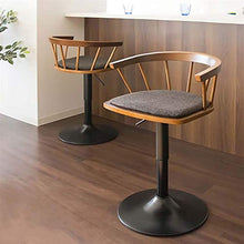 WHOJA Sgabelli da Bar Bancone della Cucina Sedia da Pranzo Retro in Legno massello Tessuto di Cotone Rotazione a 360 ° Sgabello Alto Peso del Cuscinetto 150 kg Sedia da Pranzo (Color : A)