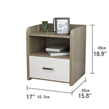 FEANG Camere da Comodino Moderno Comodino con cassetti e ripiano di stoccaggio Aperto, Comodino da Tavolo Laterale per la Camera da Letto Soggiorno
