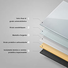 Aicait Specchio da Bagno 120 x 70 cm, Specchio LED con Illuminazione con Interruttore Touch e Funzione Anti-appannamento, Bianco Fredda 6000k