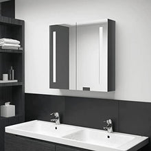 vidaXL Armadietto Bagno con Specchio e Luci LED con Ante e Ripiani Interni Elegante Moderno Funzionale Mobiletto Pensile 89x14x62 cm MDF e Melamina