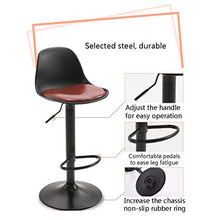 Poltrone Nubao Rotazione di 360 Gradi sgabelli da Bar con Il poggiapiedi, Regolabile Swivel Bar Sgabelli Colazione Bar Sgabello da Cucina, poggiapiedi (Colore: Rosso) (Color : Red*2)