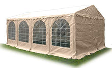 Ambisphere Tenda per Feste Classic Plus 5x8m Gazebo di Alta qualità 550g/m² Telo PVC tendone da Giardino Resistente ai Raggi UV & ignifugo Beige con 5 Anni di Garanzia