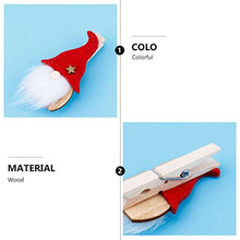 WINOMO 6Pcs Mollette Natalizie Spille di Carta in Legno Foto Mollette Pin Foto Clip per Memo Foto Nota Nome Card