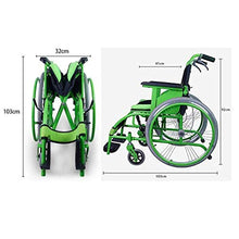 Carrozzine Semoventi, Trasportabili Transit Travel Semoventi, Pieghevoli Rapide Portatile Manuale con Pneumatico Doppio Freno Disabili/Anziani Cameriere Anziani/Disabili A