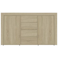Tidyard Credenza Cassettiera Vintage | Comò e Cassettiere | Cassettiere di Stoccaggio | Armadietto in Legno | Cassettiera in Legno Rovere Sonoma 120x36x69 cm in Truciolato