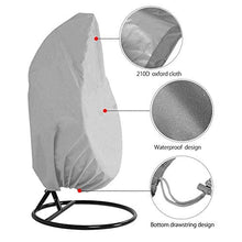 HONCENMAX Copertura della Sedia Dondolo - Rattan da Giardino Wicker Coperture Mobili Impermeabili per Sedie Sospese - Antipolvere Protettiva Copertina - Tessuto Oxford con Fodera in PVC