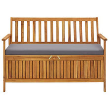 FAMIROSA Cassapanca da Giardino 120 cm in Legno Massello di Acacia-0276
