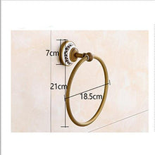 MBYW moderno portasciugamani bagno portasciugamani Hardware ciondolo europeo di alta qualità rame ceramica portasciugamani ano/portasciugamani anello appeso (21 x 18,5 x 7 cm)