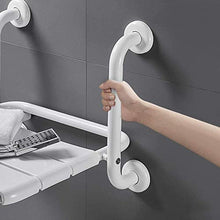 BAIHAO Sedia da Bagno con Sedile Pieghevole WC Sgabello da Doccia a Parete con braccioli Sgabello Antiscivolo per Anziani di Sicurezza Sgabello da Bagno per disabili Senza Barriere