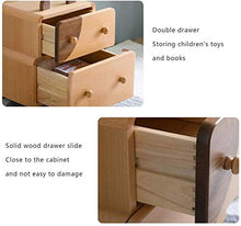 HZYDD Comodino - Legno Color Divano Tavolino Tavolo Snack Tavolo da Presa, Tavolino End Lato Comodino con cassetto di stoccaggio Gambe in Legno massello Soggiorno Camera da Letto Mobili