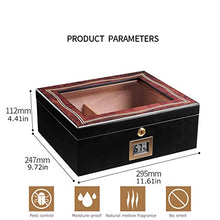 Humidor Con Igrometro Digitale - Humidor 35 Capacità Sigaro - Humidor Desktop Con Serratura E Chiave