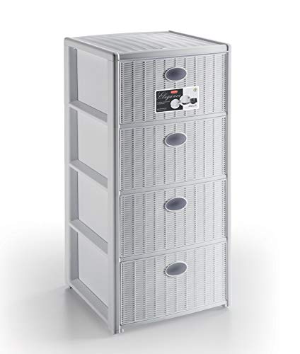 CASSETTIERA 4 ELEGANCE 40X40X80 BIANCA