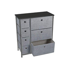 zeyi Comodino in Tessuto – Pratico Sistema di organizzazione con 7 cassetti – Ottima cassettiera per Le camere da Letto, Appartamenti e stanze Piccole