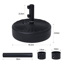 VONLUCE Base per Ombrellone Pesi per Ombrellone da 45.5 cm Supporto in Plastica per Ombrelloni da 17 Litri di Acqua o Sabbia per Mobili da Giardino e Patio Esterno, Portaombrelli da Giardino