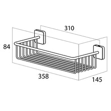 Tiger Onu Cestello Doccia, Acciaio (Inox Spazzolato), 35,8 x 8,4 x 14,5 cm