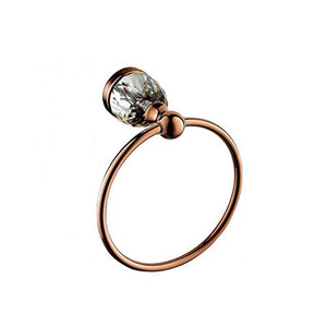 MBYW Portasciugamani Moderno e Minimalista Alto carico Portasciugamani Elegante da Bagno Mensola portaoggetti Set Accessori Bagno in Oro Rosa, Anello portasciugamani