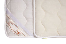 Coprimaterasso per bambini in lana merino trapuntato 60 x 140 cm