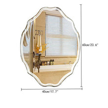 Bathroom mirror Specchio da Bagno a Forma di Cornice Senza Specchio Specchio da Bagno in Argento a Parete con Specchio Argento HD Specchio da Bagno per Specchio da Trucco
