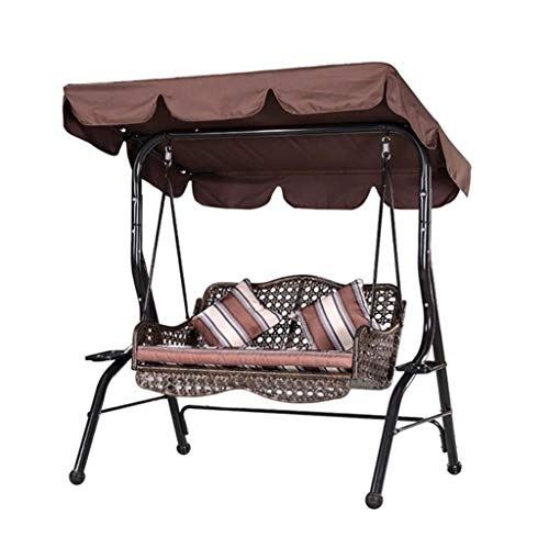 ZXD Dondolo Coperti da Giardino Giardino Sostituzione Estate Altalena Tettoia di Copertura Resistente all'Acqua Parasole Easy Clean Fabric, Mobili da Giardino Copertura Antipolvere (Color : Brown)