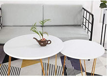 TONG HXF- Piccolo tavolino tavolino Rotondo d'oro Creative Gambe del Tavolo Bianco 47 * 51 Centimetri Durevole