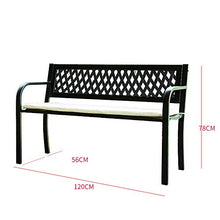 Posti a Sedere all'aperto nel Parco divertimenti della terrazza, Panca da Cortile in Metallo Impermeabile e anticorrosiva, Chaise Longue da Giardino con Schienale e braccioli,Adatto a Prati e portic