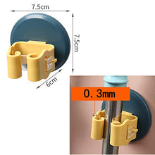 Meiyijia Portascope e Portaspazzole Muro Montato, Robusto Strumento Rack di Stoccaggio Salvaspazio per Cucina, Plastica ABS - 3 Pezzi - Blu