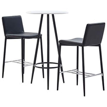 Tidyard Set 3 pz da Bar, Set Tavolino Bar, Set di Mobili per Cucina, Set Bar per la Casa, Set di Mobili da Balcone,Set Tavolo e 2 Sedie da Bar Alti, in Similpelle