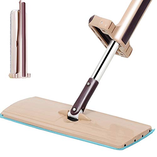 SSAYY Spray Mop Mop Piatto in Acciaio Inossidabile A Mano Libera Lavaggio Mop Rotante Alloggiamento Casa Strumento di Pulizia Ufficio Cucina in Microfibra Bagno Pulizia del Pavimento