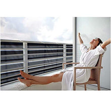 Ziligengsheng Rivestimento Recinzione 65x1000cm,Idrorepellente e Resistente agli Strappi,con Occhielli,per Ringhiera Protezione Balcone, Nero-Bianco