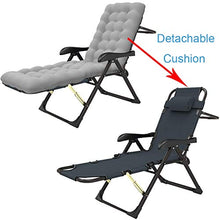 SHUAIIJUAN Sedia per il tempo libero domestico Pieghevole Lounge sedia regolabile pieghevole sedie a sdraio da spiaggia sedie a sdraio Garden Beach Patio Piscina reclinabile Sedia con cuscino staccabi