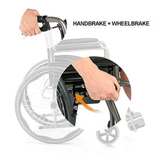 Sedia A Rotelle Leggera per Sport E Tempo Libero con Comoda, Sedia A Rotelle Semovente Pieghevole Carrello per Tubi in Acciaio Medico Assistenza Sanitaria A