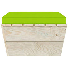 vidaXL Ottomana da Giardino su Pallet con Cuscino in Legno di Abete