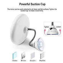 Specchio per Il Trucco, Ingrandimento 5X con Ingrandimento del Bagno A Collo di Cigno Flessibile E Leggero Specchio per Il Trucco Illuminato A LED con Forte Ventosa