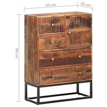 Tidyard Credenza Cassettiera Rustica Vintage con 4 Cassetti in Legno Grezzo di Acacia 65x30x90 cm,Cassettiera Vintage Rustica,Credenza da Salotto Rustica Vintage,Credenza con Cassetti