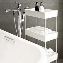 JKCKHA Northern Europe. Beautiful Modern Quattro Piani di plastica Bianca + Alluminio Bagno Hotel Bathroom Rack/Shelf Multifunzione