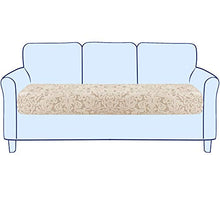 Subrtex - Fodera per cuscino per divano in tessuto di poliestere elasticizzato (2 posti, beige jacquard)