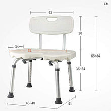 Sgabelli da Bagno in Lega di Alluminio ad Altezza Regolabile, Sgabello da Bagno Antiscivolo per Donne Incinte da Doccia 66-84 cm 0104