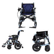 Accessori per la casa Sedia a rotelle elettrica per anziani disabili pieghevole 26 kg (portata 20 km) Joystick a 360 gradi Capacità di peso 100 kg Larghezza sedile 46 cm Batteria al litio Comando s