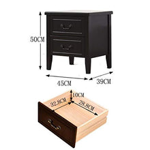AINIYF Comodino Camera da Letto in Legno massello Armadietto con 3 cassetti Comodino Armadio in Legno Camera da Letto Lato Contenitore (Nero) (Size : 2 Pumping)