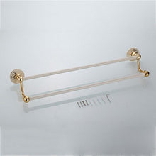 Bagno Asciugamano a Doppio Tubo Portasciugamani Bianco Portasciugamani Accessori Bagno