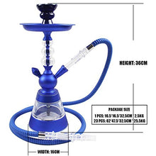 GSYH Acrilico Hookah Set, 36Cm Shisha Tubi Completi Fumatori Tubo di Acqua per Il Partito di Sala (Senza nicotina),Nero