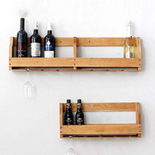 ZLJ Portabottiglie da Parete Portabottiglie da Vino Rosso Portabottiglie Pieno in Legno massello Portabottiglie per Vino Rosso (Dimensioni: 90 * 12,24,5 cm)
